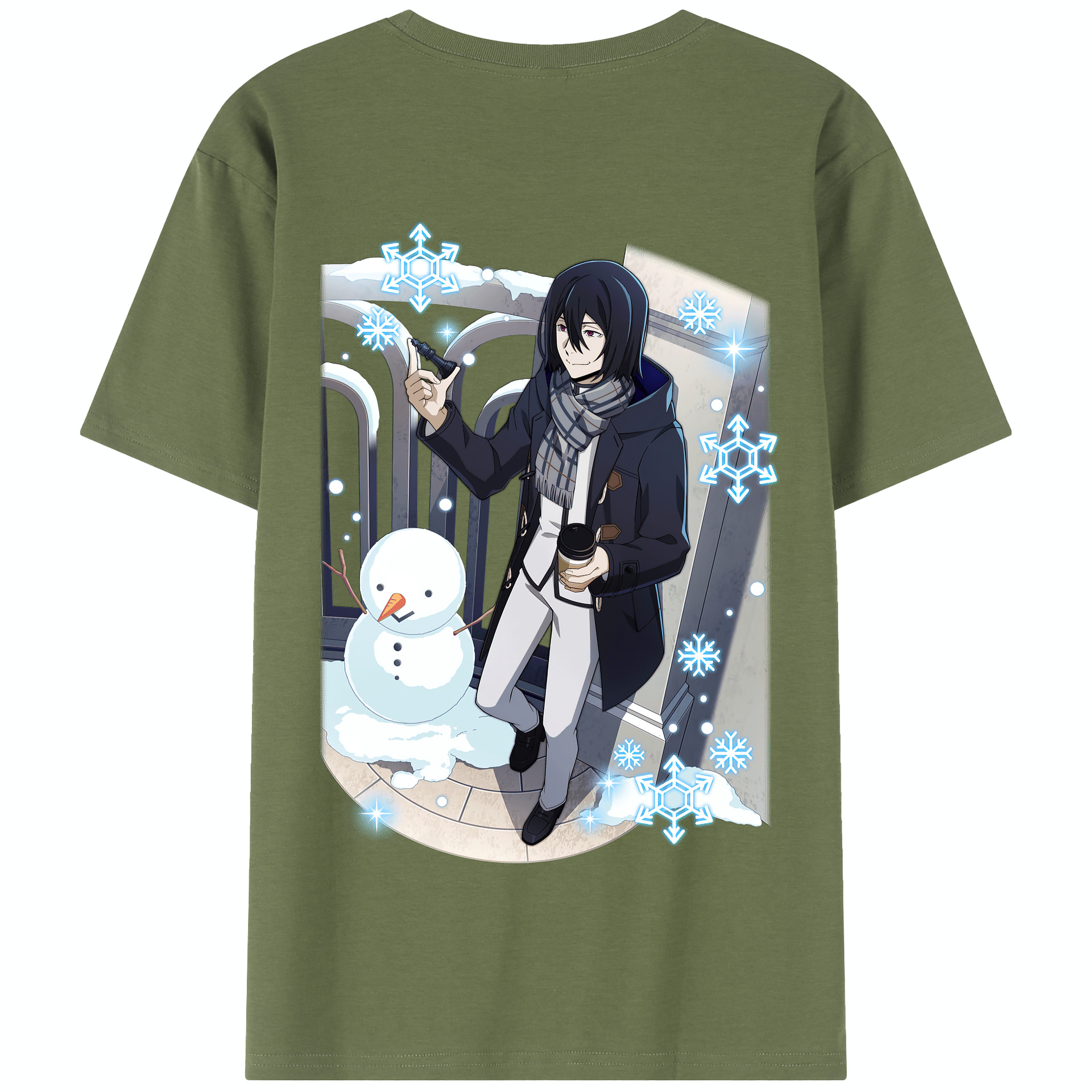 （画像用） 文豪ストレイドッグス Bungo Stray Dogs 綿100％半袖Tシャツ（背面プリント）